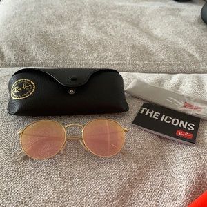 Ray-ban round pink glasses